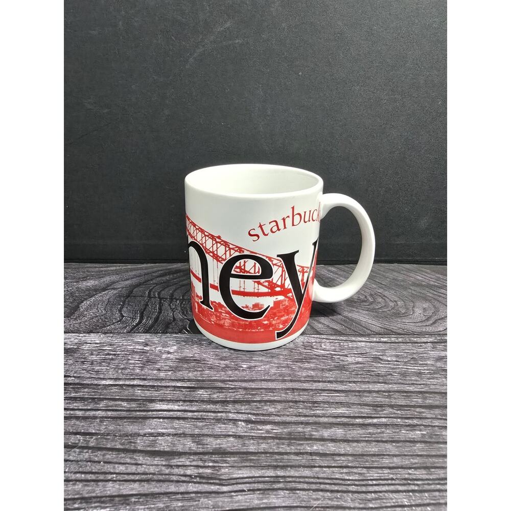 Vintage Starbucks Sydney City Mug 2004 Collector Series Red White 16oz Australia